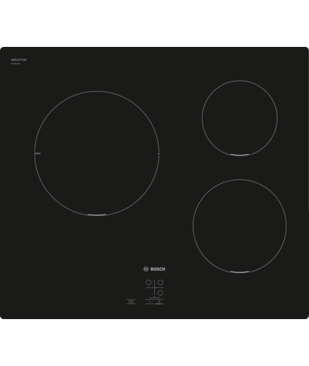 Серия 2  Индукционен плот 60 cm Черно, монтаж над плот без рамка    BOSCH PUC611AA5E