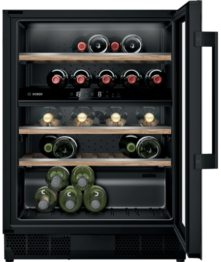 Серия | 6  Wine cooler with glass door 82 x 60 cm    BOSCH KUW21AHG0