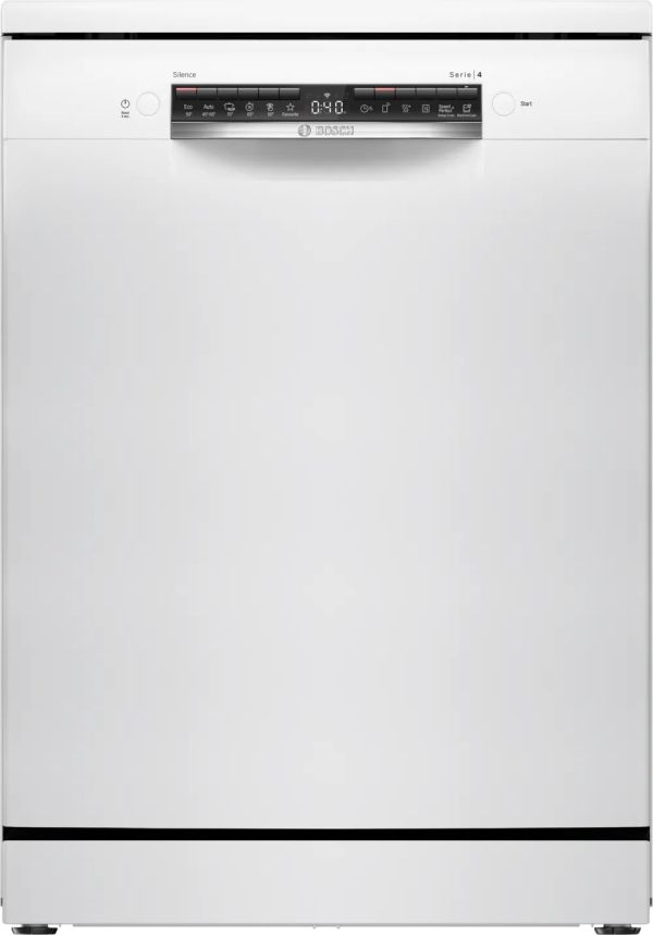 Свободностояща съдомиялна BOSCH Серия 4 SMS4HVW14E, 60 cm, Бяло