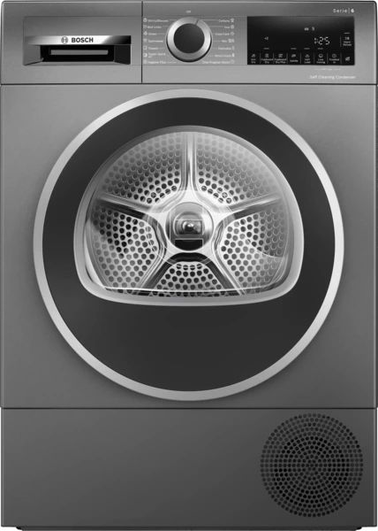 Сушилня с термопомпа BOSCH Серия 6 WQG245DREU , 9 kg, Cast iron grey
