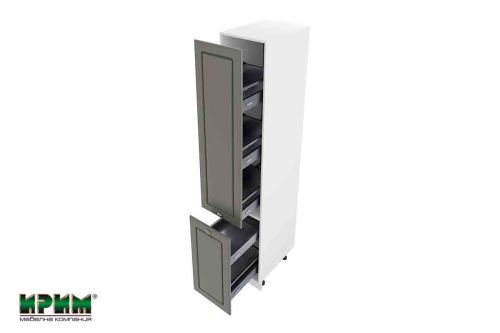 БФ Цимент мат-06- 65 - колонен шкаф с бутилиера Hettich - 400/590/2230 мм.
