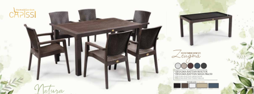 Маса “Rattan 90/150” – Кафяво